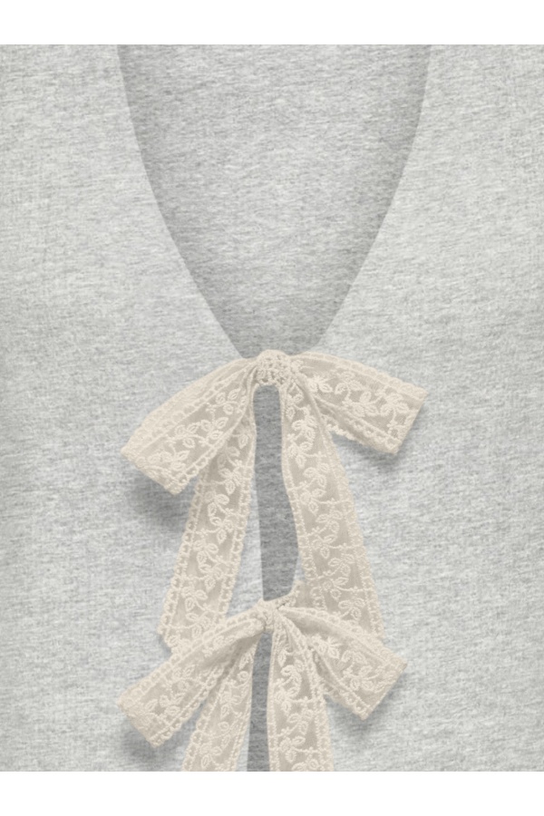 Gilet Noeud Light Grey Melange ONLNELLIE ONLY - 1 | TOPS 2